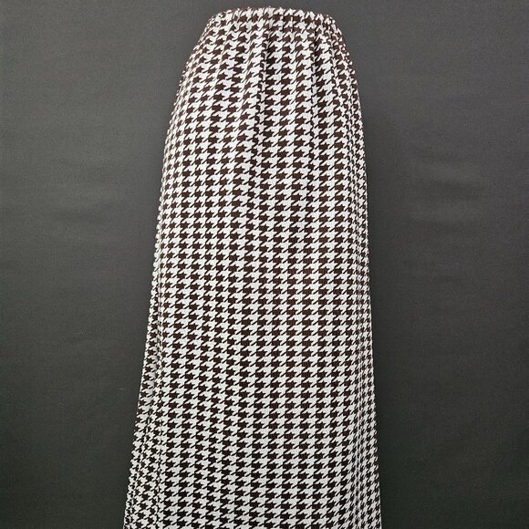 70s Bodin Knits Houndstooth Pull On Maxi Skirt - Picture 8 of 10
